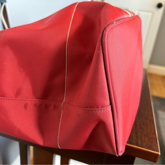 Authentic Coach Red Nylon Weekend Tote Bag - Picture 15 of 15